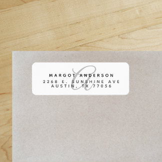 Monogram Chic | Stijlvol Schrift | Retouradres Etiket