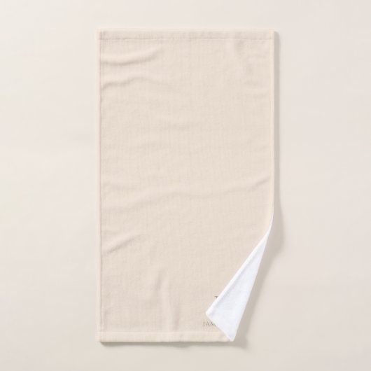 Monogram chique beige bad handdoek (Handdoek)