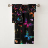 Monogram chique Fancy vlinderpatroon Bad Handdoek (Insitu)