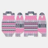 Monogram chique groovy bedankdoosjes (Ongevouwen)