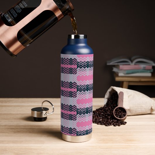 Monogram chique groovy waterfles (Koffie)