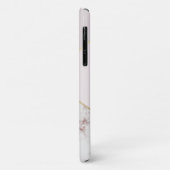 Monogram Chique Marmer Geometrisch Roze Goud Case-Mate iPhone Case (Achterkant/links)