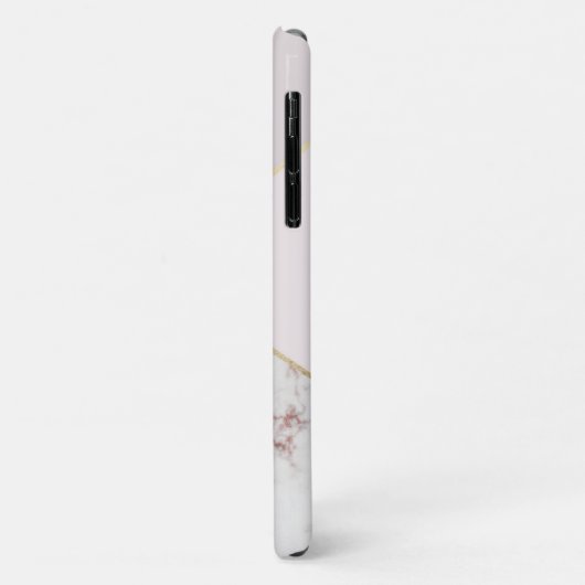 Monogram Chique Marmer Geometrisch Roze Goud Case-Mate iPhone Case (Achterkant/links)