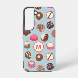 Monogram Chocolade Snoep suikerwerk Samsung Galaxy Hoesje