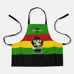 Monogram Christelijk   BLACK LIVES MATTER Schort