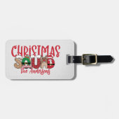Monogram Christmas Squad Family Bagagelabel (Voorkant horizontaal)