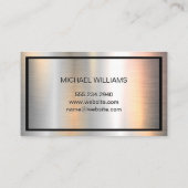 Monogram Chrome Metalen Banner Visitekaartje (Achterkant)