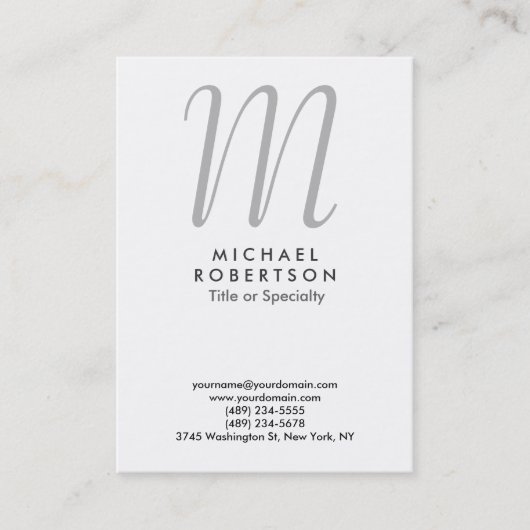 Monogram Chubby Professional Visitekaartje (Voorkant)