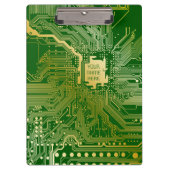 Monogram Circuit Motherboard Electronics Chip Tech Klembord (Voorkant)