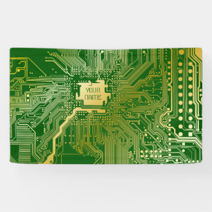 Monogram Circuit Motherboard Electronics Chip Tech Spandoek