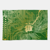 Monogram Circuit Motherboard Electronics Chip Tech Theedoek (Horizontaal)