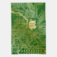 Monogram Circuit Motherboard Electronics Chip Tech