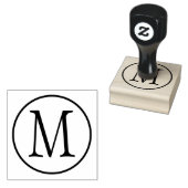 Monogram circulaire Ring Capital Rubberstempel (Gestempeld)