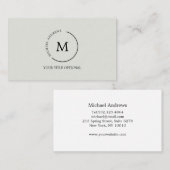 Monogram cirkel visitekaartje (Voorkant / Achterkant)