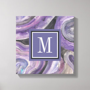 Monogram Cirkelregen Canvas Afdruk