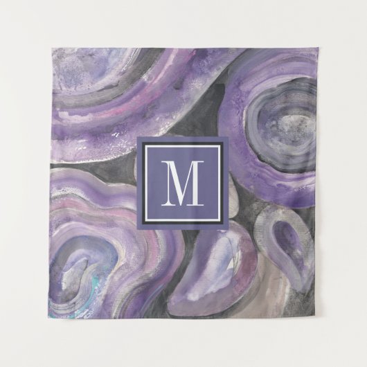 Monogram | Cirkelregen Wandkleed (Voorkant (horizontaal))