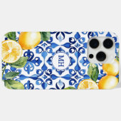 Monogram Citroen Vrucht Elegante Middellandse Zee Case-Mate iPhone Case (Achterkant (horizontaal))