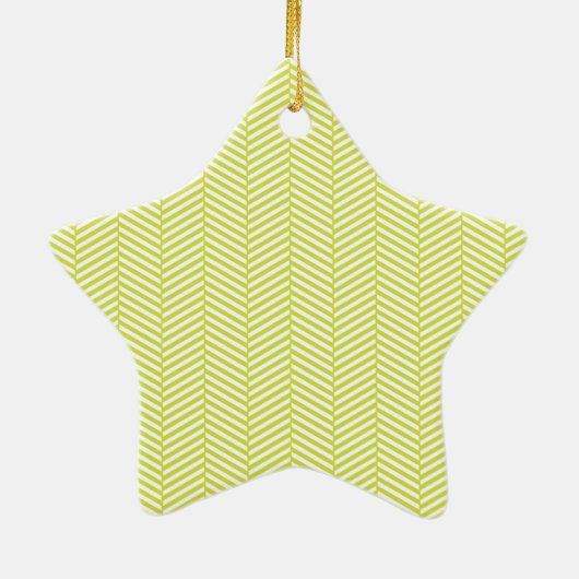 Monogram Citron Chevron met Paars Keramisch Ornament (Achterkant)