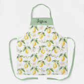 Monogram Citrus Citrus Fruit Botanische Patroon Schort (Voorkant)