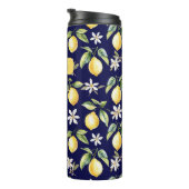 Monogram Citrus Citrus Fruit Botanische Patroon Thermosbeker (Geroteerd rechts)