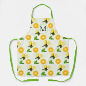 Monogram Citrus en Mint All-Over Print Schort (Voorkant)