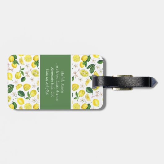 Monogram Citrus patroon Bagagelabel (Achterkant horizontaal)