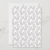 Monogram Classic Botanical Florals Wedding Kaart (Achterkant)
