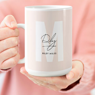 Monogram Classic Custom Signature Logo Script Name Koffiemok