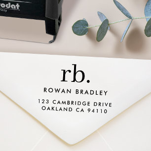 Monogram Classic Elegant minimaal retour adres Zelfinktende Stempel
