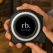 Monogram Classic Elegant Minimal Black en White Rolmaat