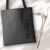 Monogram Classic Elegant Minimal Black Naam Draagtas