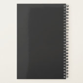 Monogram Classic Elegant Minimal Black Naam Planner (Achterkant)