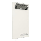 Monogram Classic Elegant Minimal Ivory Script Naam Mini Klembord (Schuin)