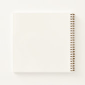 Monogram Classic Elegant Minimal Ivory Sketchbook Notitieboek (Achterkant)