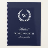 Monogram Classic Élégant Professional Blue Planner (Devant)
