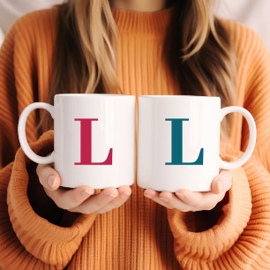 Monogram Classic Elegante minimale tweekleurige ko Koffiemok