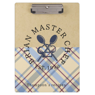 Monogram classic farmhouse style kraft paper Plaid Klembord