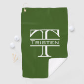 Monogram Classic Golf Golfers Gift Golfhanddoek (Insitu)