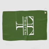 Monogram Classic Golf Golfers Gift Golfhanddoek (Horizontaal)