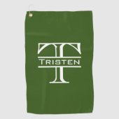 Monogram Classic Golf Golfers Gift Golfhanddoek (Voorkant)