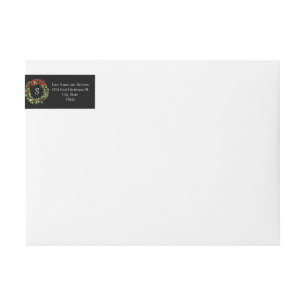 Monogram Classic Holly WreatCustom Kerstmis