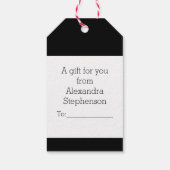 Monogram Classic Holly WreatCustom Kerstmis Cadeaulabel (Achterkant)