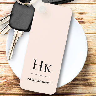Monogram Classic Modern Minimalistische Initialen Sleutelhanger