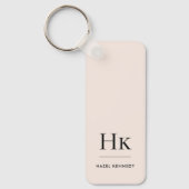 Monogram Classic Modern Minimalistische Initialen  Sleutelhanger (Voorkant)