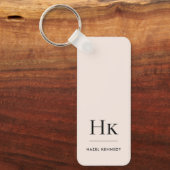 Monogram Classic Modern Minimalistische Initialen  Sleutelhanger (Voorkant)