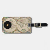 Monogram Classic Travel Wereldkaart Bagagelabel (Voorkant horizontaal)