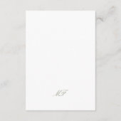 Monogram Classic White Sage Wedding Details Info Informatiekaartje (Achterkant)
