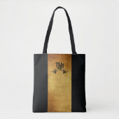 Monogram classy Black & Gold Design Draagtas (Voorkant)