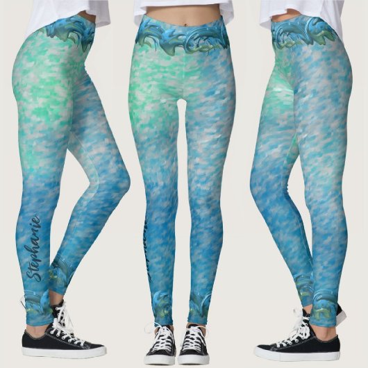 Monogram Cloudy Fog & Wave 0916 Leggings