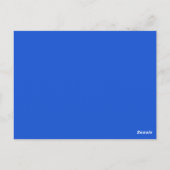 Monogram Cobalt and Fuchsia Damask Table Number Briefkaart (Achterkant)